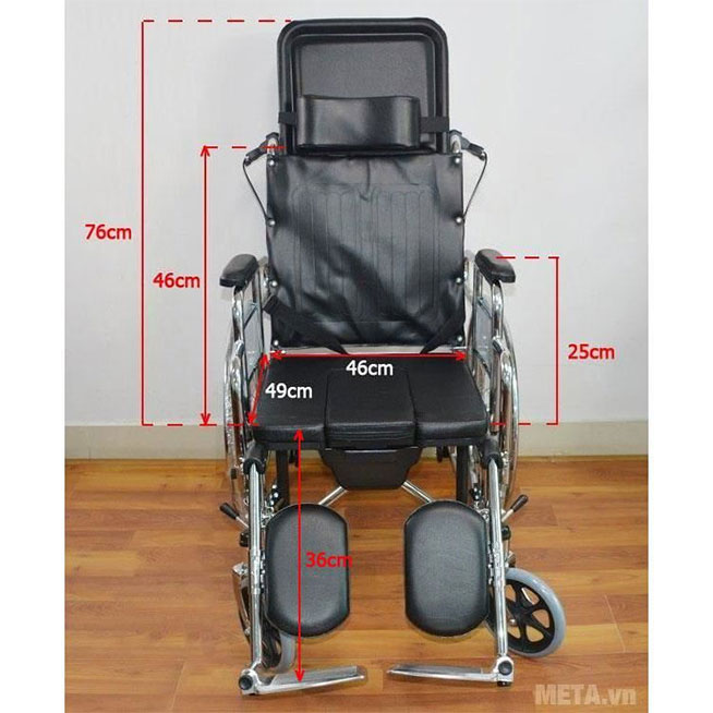 Xe lăn đa năng Lucass X607 (2 bánh xe chống lật)