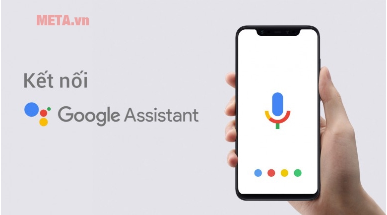 Điều khiển giọng nói qua ứng dụng Google Assistant.