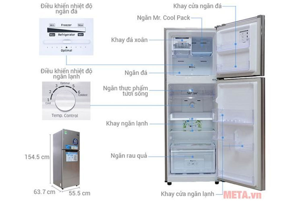Tủ lạnh Inverter Samsung RT22FARBDSA/SV - 236 lít