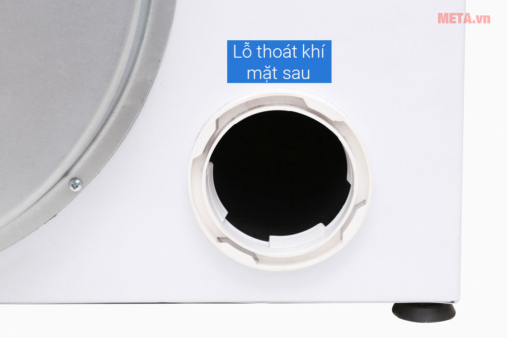 Lỗ thoát khí ở mặt sau của máy sấy Candy CSE-V9DF-S