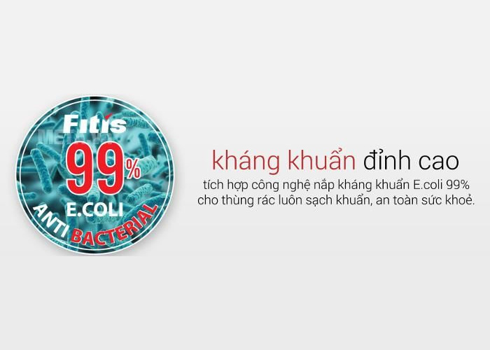 Thùng rác Inox nhấn tròn nhỏ Fitis RTS1-901 - 12L (bạc)