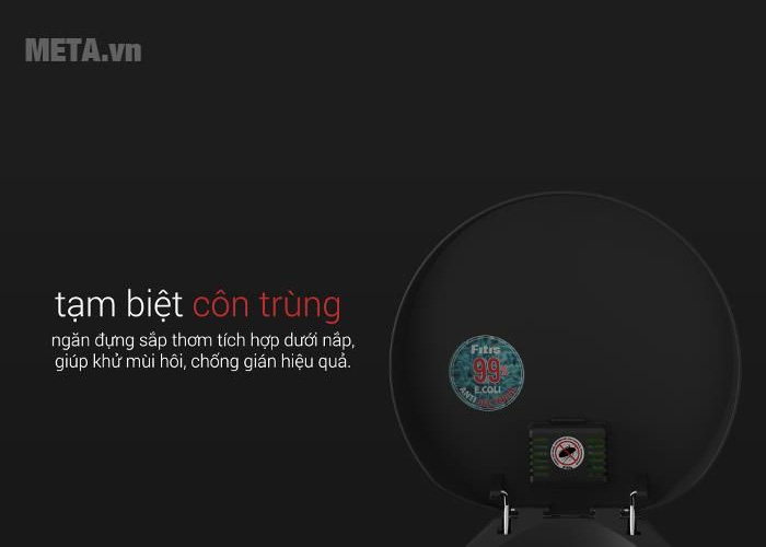 Thùng rác Inox nhấn tròn nhỏ Fitis RTS1-901 - 12L (bạc)