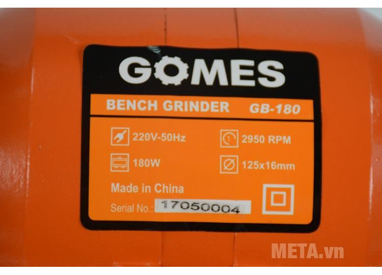 Máy mài hai đá Gomes GB180