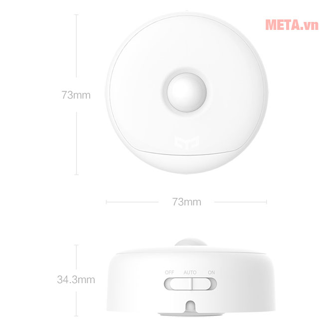 Kích thước đèn cảm ứng ban đêm Xiaomi Yeelight Rechargeable Night Light