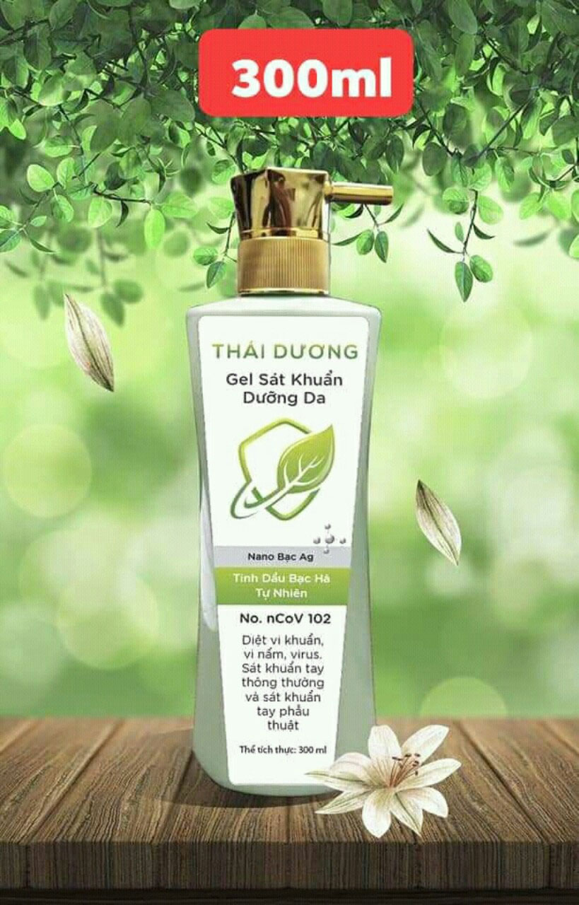 Hình ảnh của chai gel rửa tay khô nano bạc thái dương