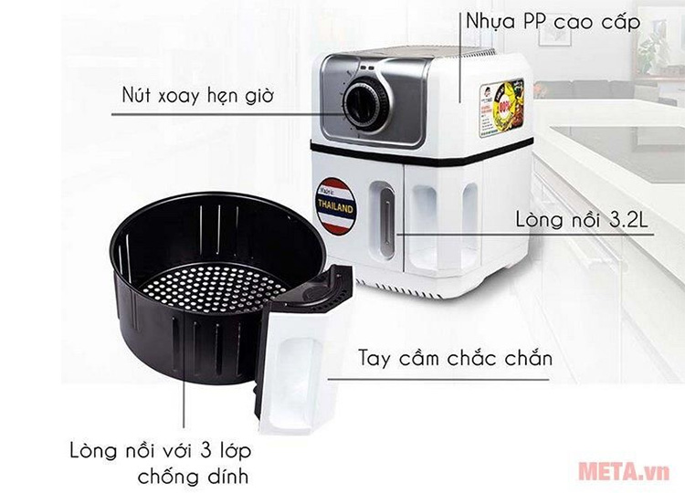 Nồi chiên không dầu Iruka I-57 - 3.2 lít