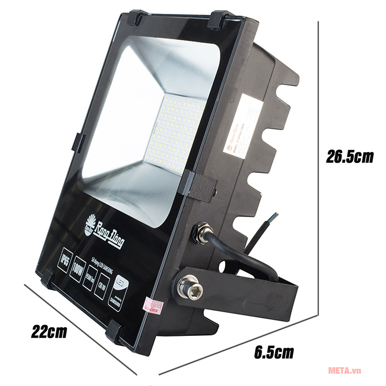 Kích thước đèn LED chiếu pha Rạng Đông