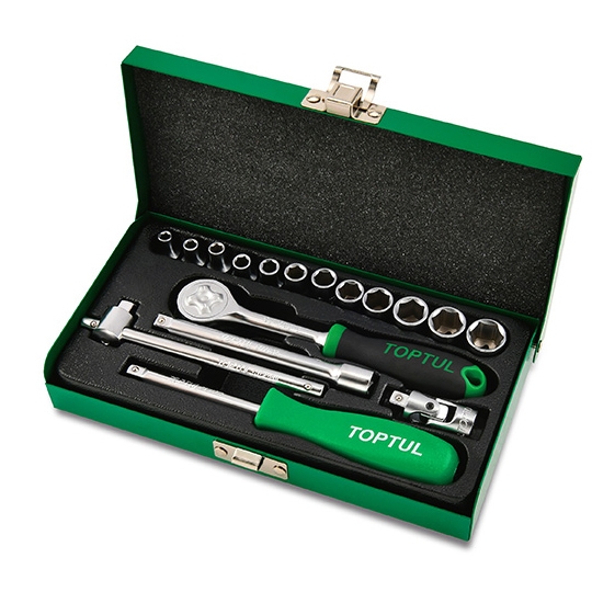 Bộ đồ nghề xách tay 1/4" 17 chi tiết Toptul GCAD1703