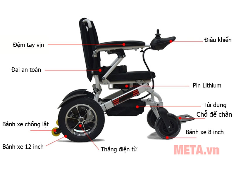 Xe lăn điện Harima W-HA-1041 Lithium