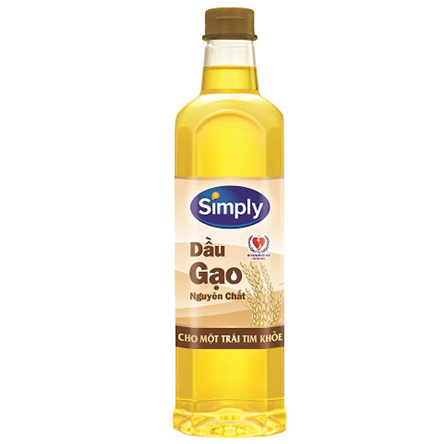 Dầu gạo nguyên chất Simply chai 1 lít