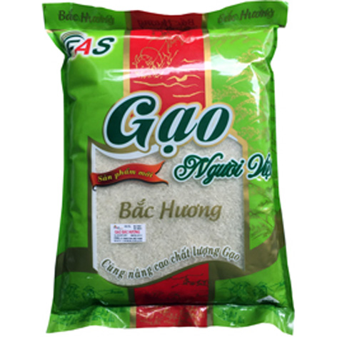 Gạo Bắc Hương được đóng gói bao bì cẩn thận.