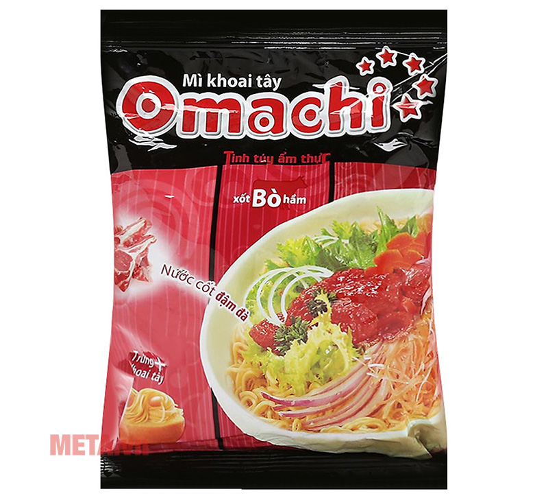 Thùng 30 gói mì Omachi xốt bò hầm