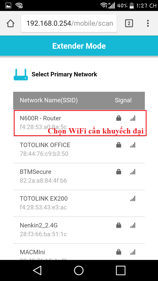 Các bước cài đặt thiết bị mở rộng sóng wifi