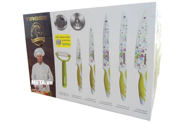Bộ dao hoa men Ceramic 7 món Tiross TS-1281
