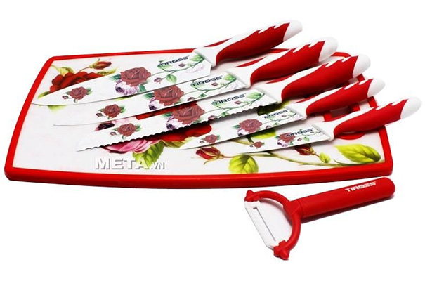 Bộ dao hoa men Ceramic 7 món Tiross TS-1281