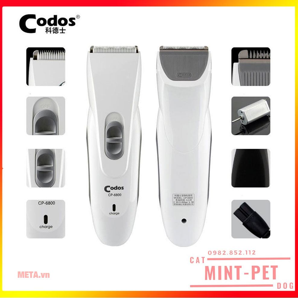 Cấu tạo tông đơ cắt tóc Codos CP 6800