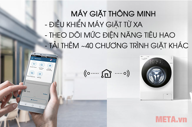 Điều khiển máy giặt sấy từ xa một cách thông minh qua smartphone