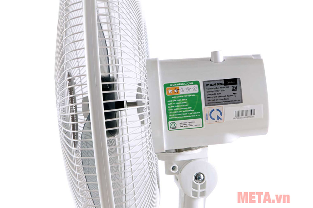 Quạt cây Midea FS40 18C sử dụng động cơ bạc thau bền bỉ