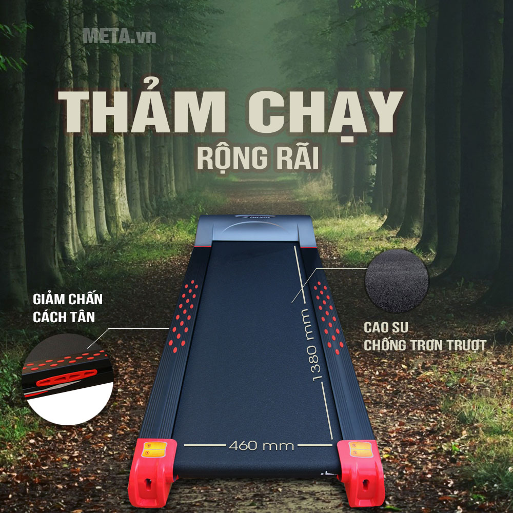 Thảm chạy giảm chấn, chống trơn trượt