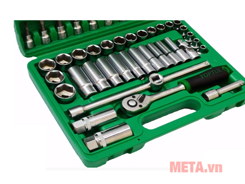 Bộ tuýp đầu 3/8" 60 chi tiết Toptul GCAI6001