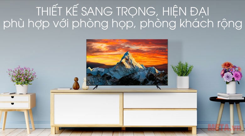 Tivi Samsung UA65TU8100KXXV thiết kế sang trọng