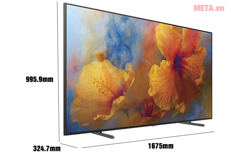 Kích thước tivi Samsung QLED QA75Q9FAMKXXV