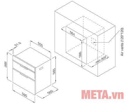 Máy sấy chén Malloca MSC-100A