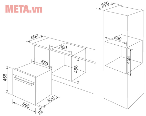 Thông số lắp đặt tủ rượu Malloca MWC-24CP