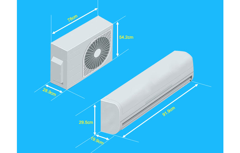 Kích thước cục nóng, cục lạnh điều hòa Panasonic CU/CS-Z9VKH-8 