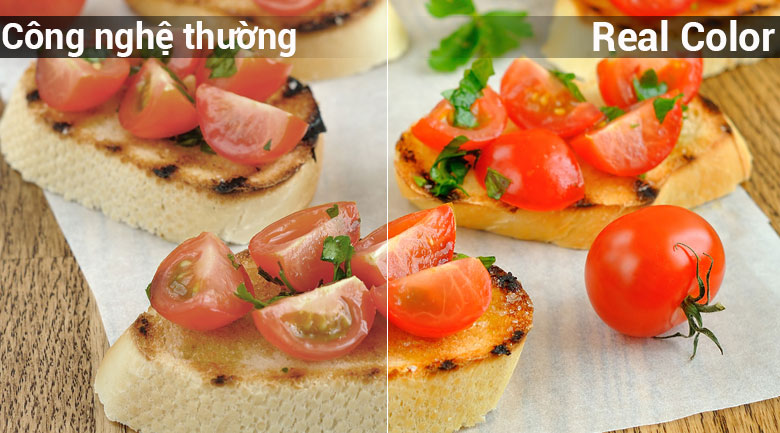 Công nghệ Real Color cho màu sắc tươi mới