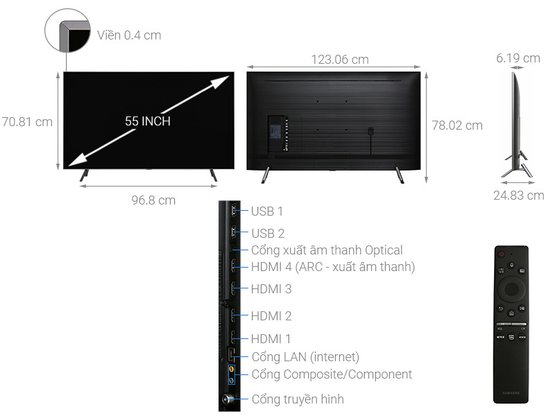 Smart Tivi Samsung QA55Q75RAKXXV