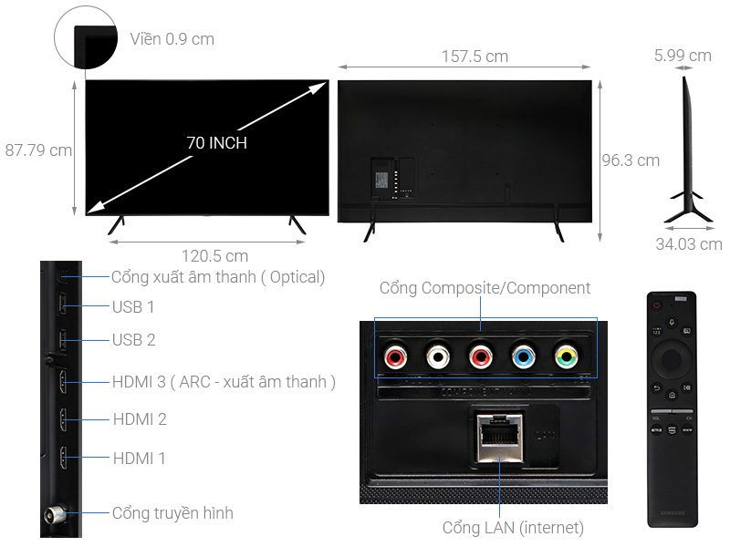 Smart Tivi Samsung UA70RU7200KXXV