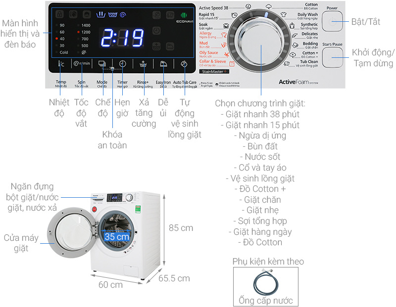 Máy giặt Panasonic NA-V10FG1WVT