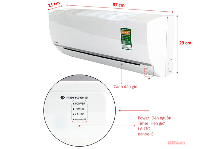 Điều hòa 2 chiều Panasonic 12000BTU CU/CS-YZ12SKH-8