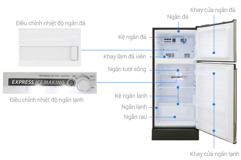 Tủ lạnh Sharp SJ-170S-SL