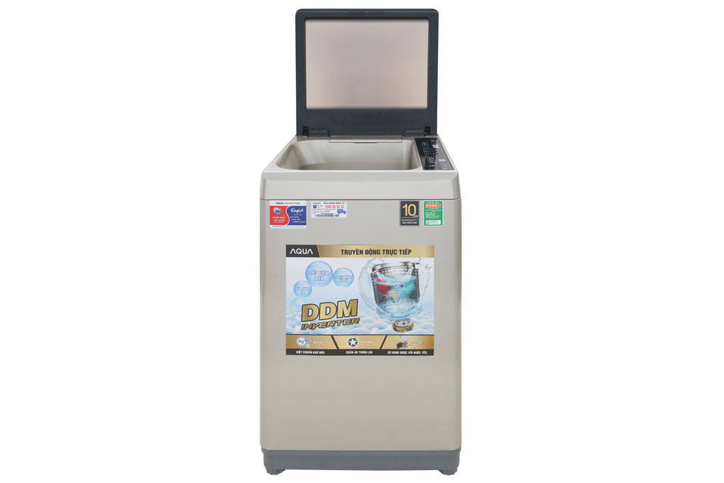 Máy giặt lồng đứng Aqua Inverter 9kg AQW-D90CT(N) thiết kế đơn giản