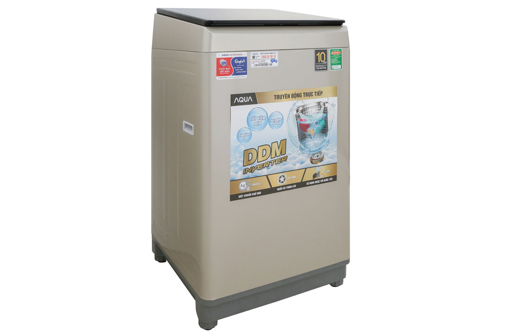 Máy giặt lồng đứng Aqua Inverter 9kg AQW-D90CT(N) có khối lượng giặt 9kg 
