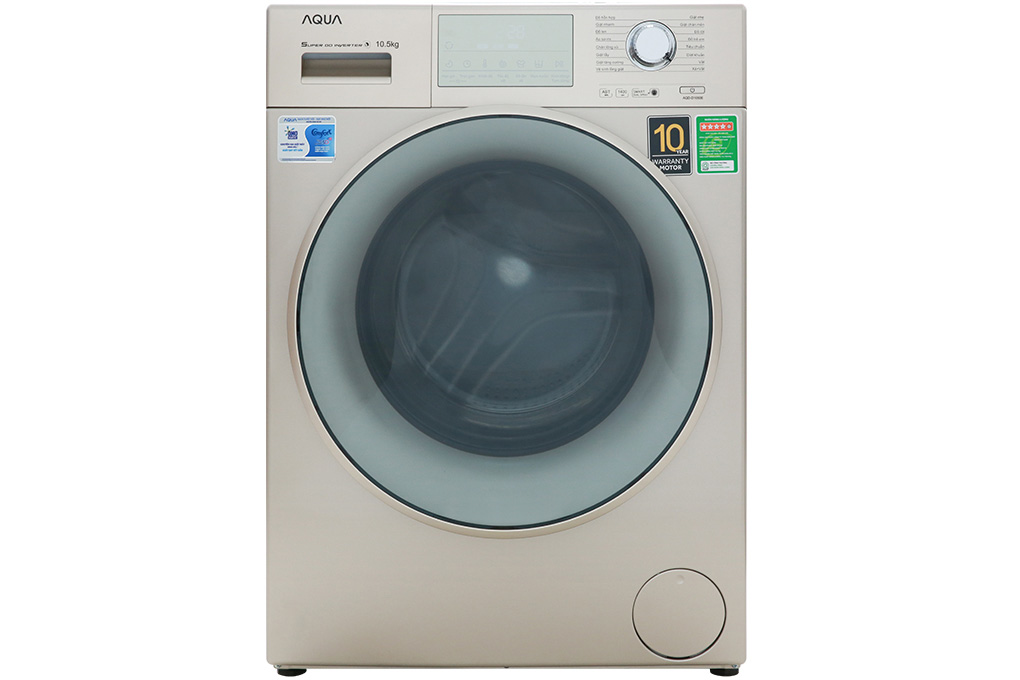 Máy giặt lồng ngang Aqua 10.5kg AQD-DD1050E.N - Vàng kim
