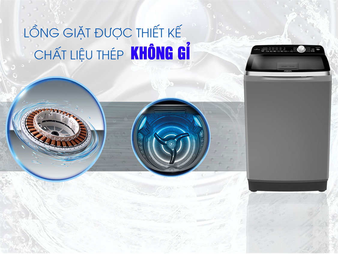 Lồng giặt được làm bằng thép không gỉ