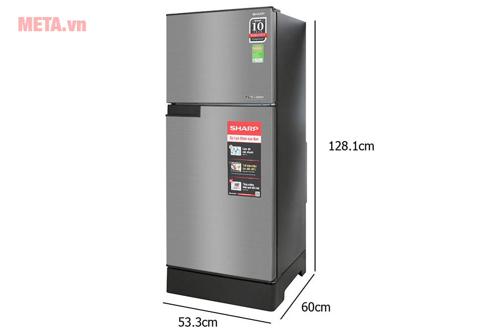 Tủ lạnh 2 cánh Inverter Sharp SJ-X176E-SL - 165 lít