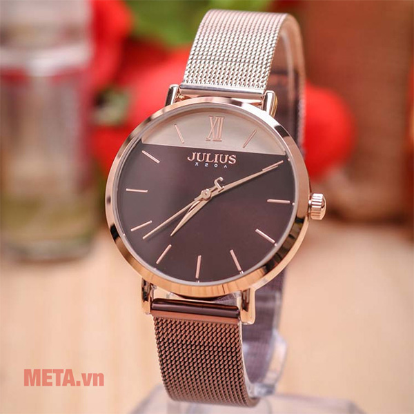 Đồng hồ nữ JA-1237 Julius Hàn Quốc dây thép