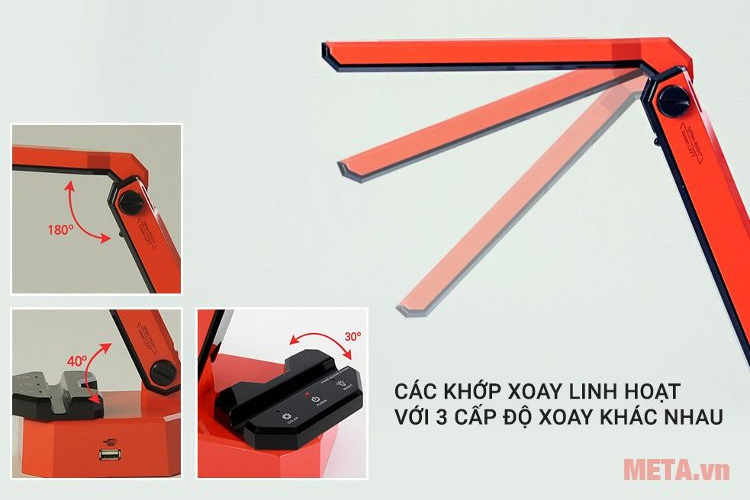 Đèn bàn Led Hàn Quốc đổi màu Prism M-08RD (đỏ)