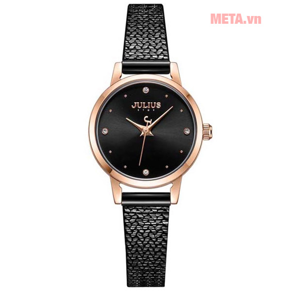Đồng hồ nữ JS-045 kính Sapphire Julius Star Hàn Quốc (Dây thép)