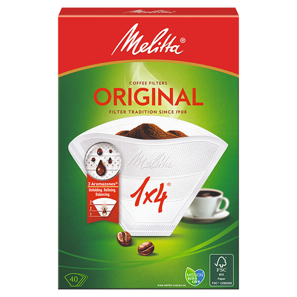 Bộ 5 hộp giấy lọc Melitta 1x4/40 trắng