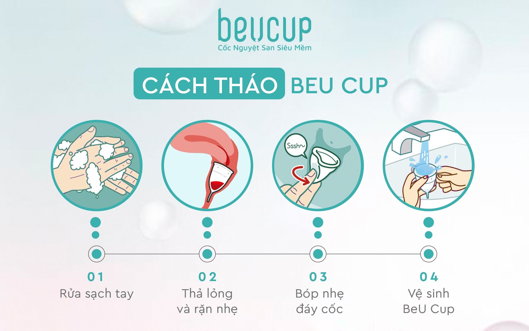 Hướng dẫn lấy cốc nguyệt san ra