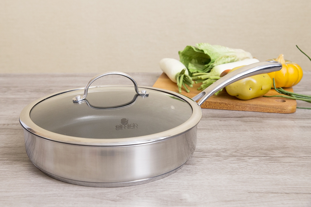 Chảo inox vung kính