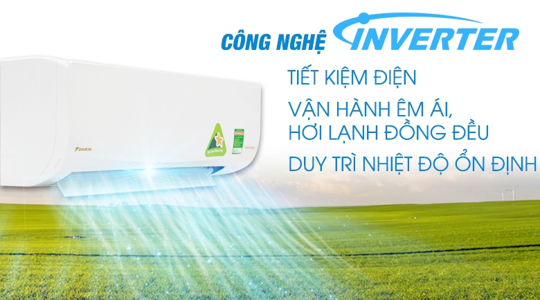 Điều hòa Daikin FTKA35VAVMV được trang bị công nghệ Inverter 