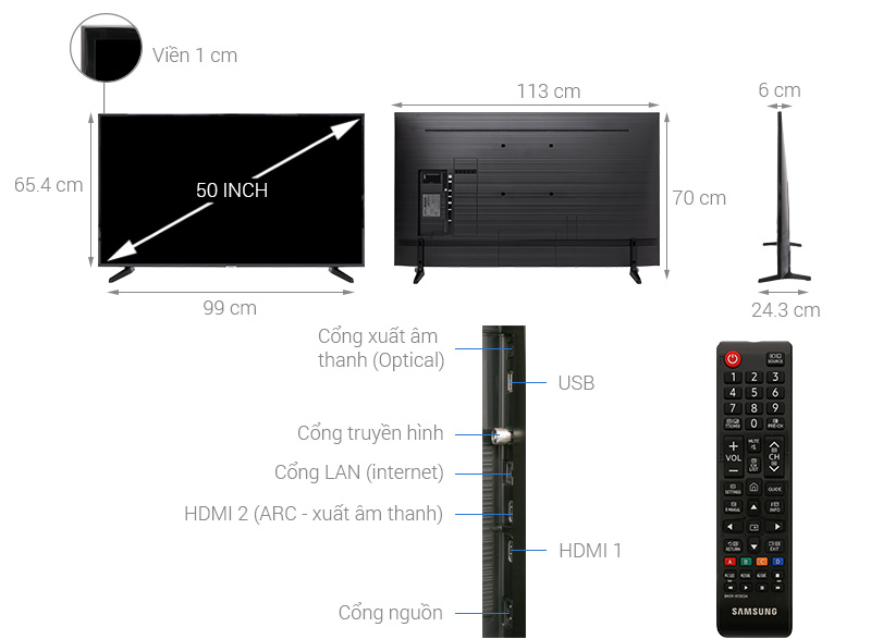 Smart Tivi Samsung UA50NU7090