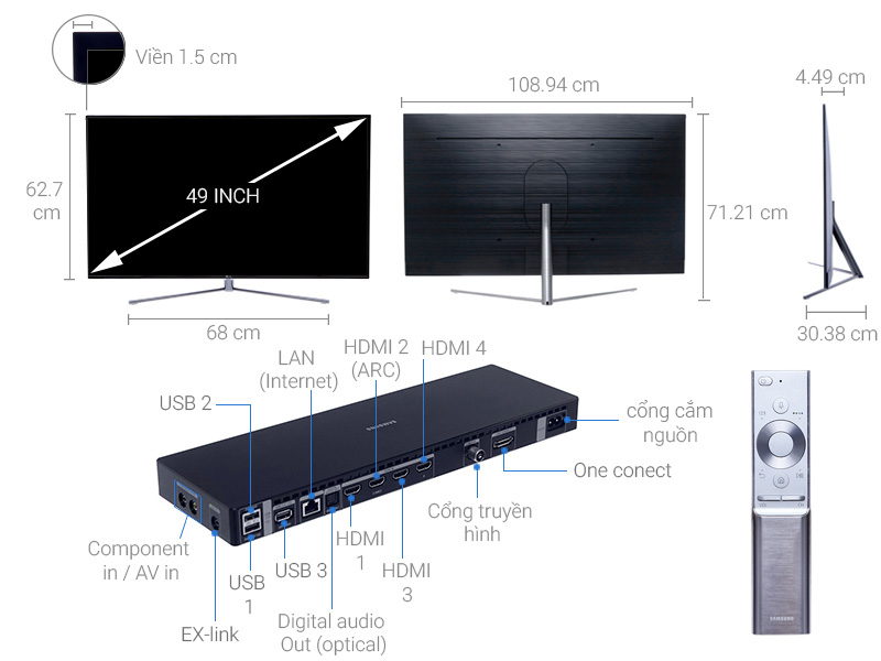 Smart Tivi Samsung QA49Q7FAMKXXV