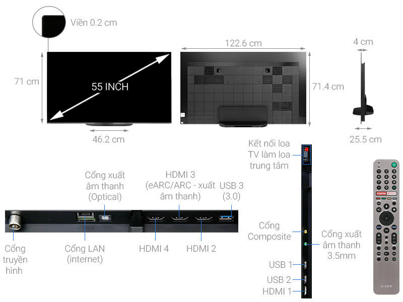 Android Tivi Sony KD-55A9G